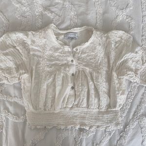 White crop top from URBAN OUTFITTERS